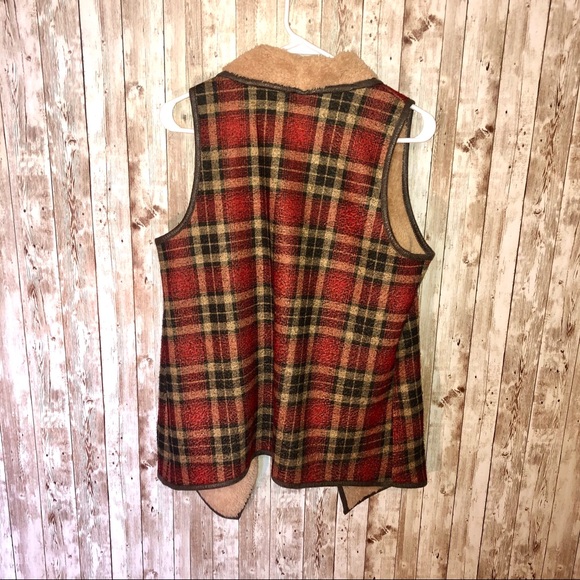 Jodifl plaid oversized sleeveless vest cardigan - Picture 9 of 10